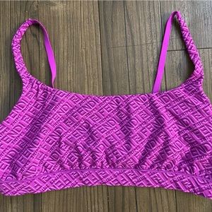 Fendi skims callab size large sports bra pink